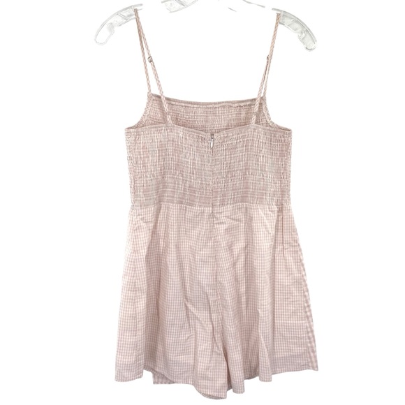 Urban Outfitters Pink Gingham Smocked Romper - Picture 4 of 7